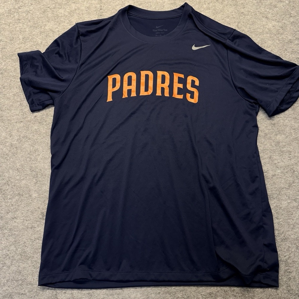 Nike Dri-Fit Padres Men's XL Navy Graphic Training Tee Shirt Cianfrocco 29